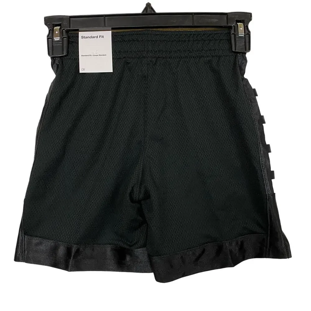 Nike Youth Elite Stripe Black Basketball Shorts Size Extra Small